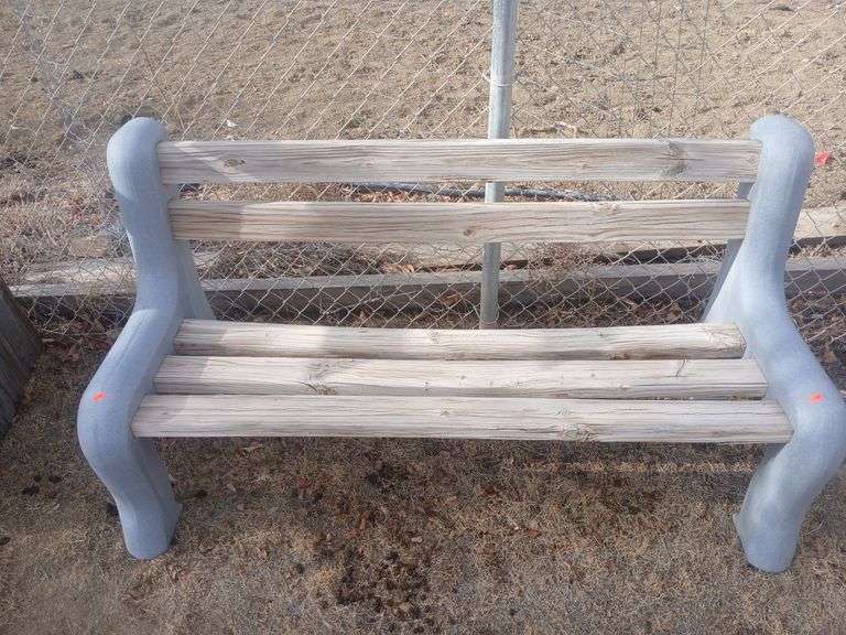 Plastic/wood bench image