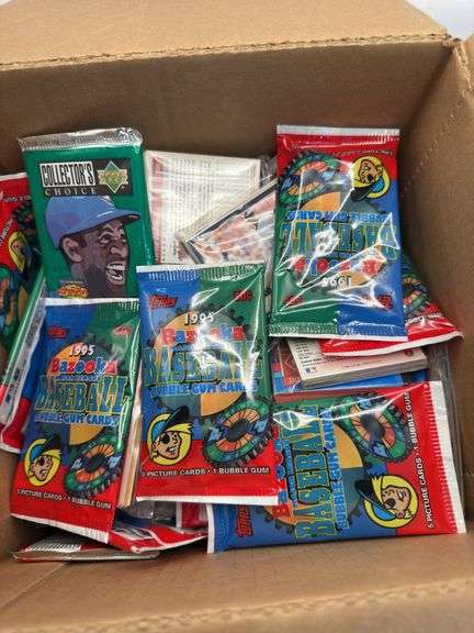 1995 bazooka, grab bag, baseball gum, cards, score baseball cards, 1993 assorted cards image
