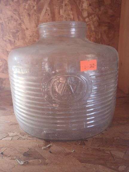 Vintage kaz glass water jar. image