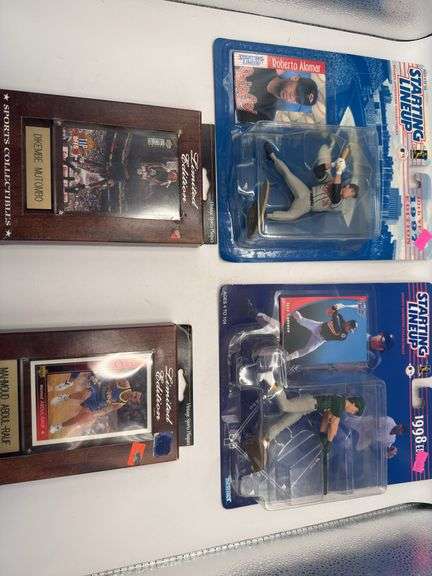 Starting lineup, baseball figures, upper deck, basketball cards image