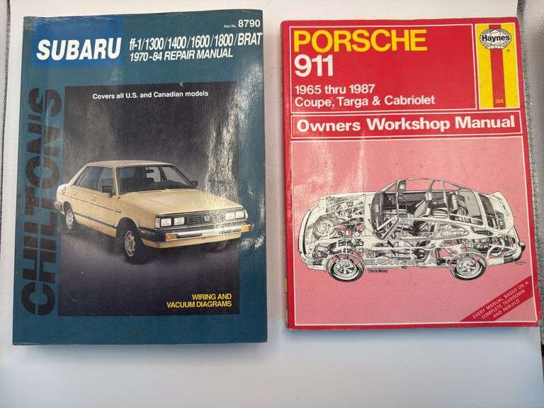 Chiltons  Subaru, Haynes Porsche shop manuals image