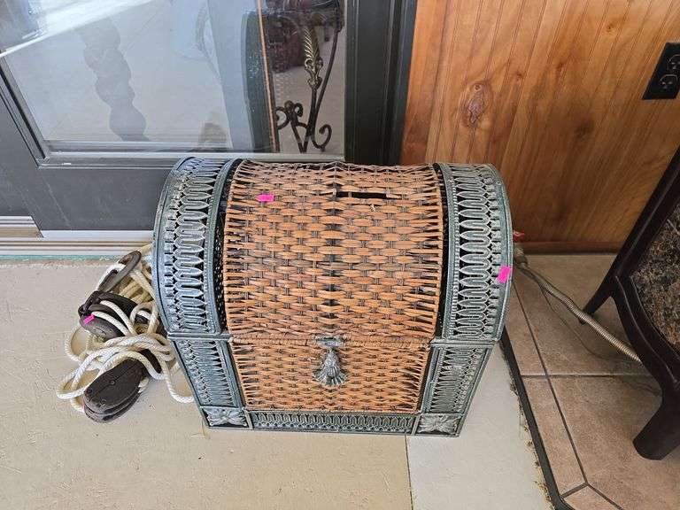 Metal and wicker trunk image