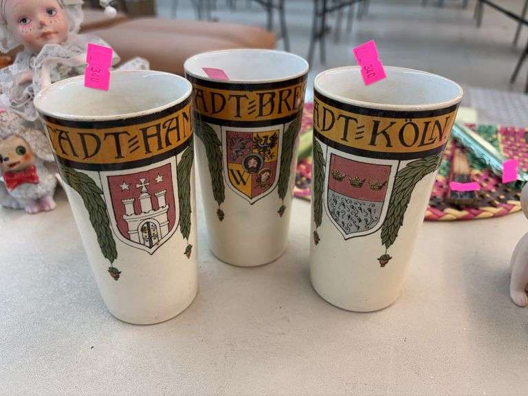 Villeroy & Boch Mettlach beer tumbler set of 3 image