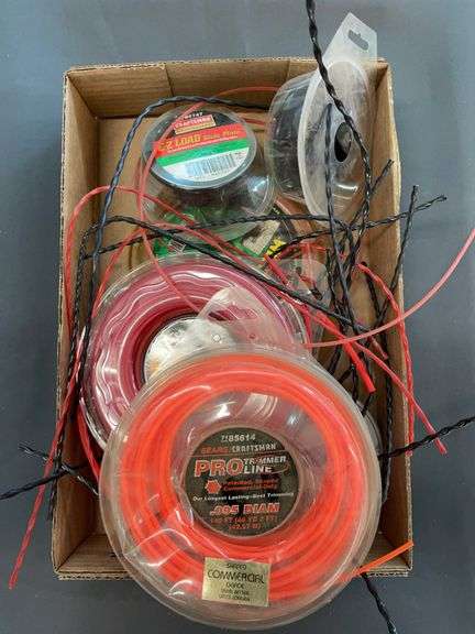 Flat of various trimmer line, and craftsman easy load glide plates image