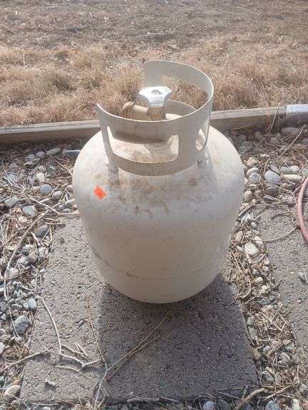 Propane tank filled. image