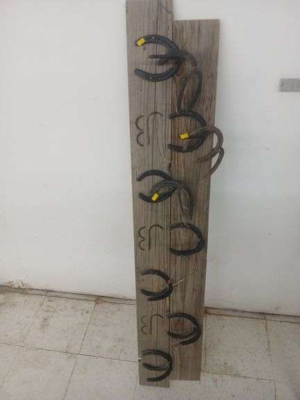 Horseshoe coat rack. image