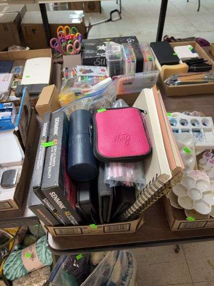 Box of craft supplies image