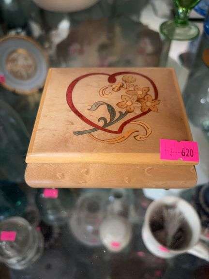 Small wooden music box image