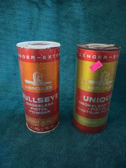 Hercules Bullseye and unique smokeless pistol gun powder image