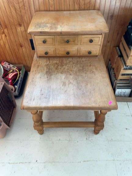 Wooden end table with drawer image