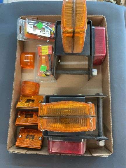 Box of various clearance lights, and tail lights image