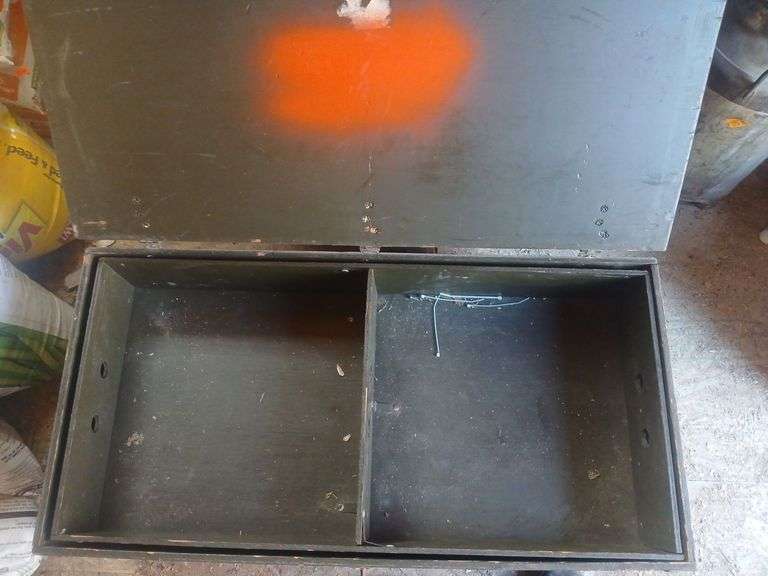 Vintage wooden foot locker image