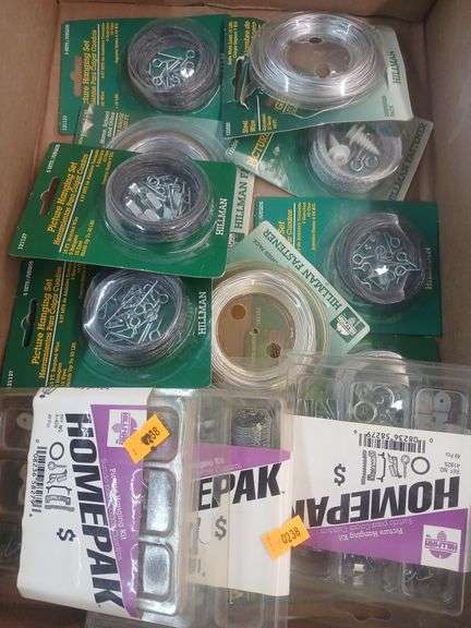 Hillman steel wire kits and picture hanging kits. image