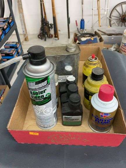 Box of various chemicals image