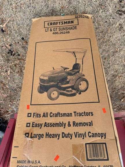 Craftsman LT & GT Tractor Sunshade Canopy (New in Box) image