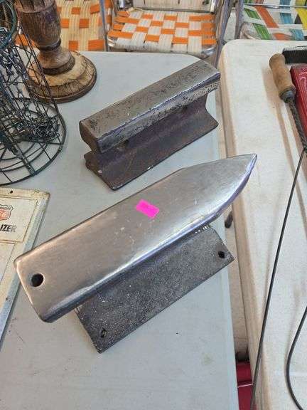 2 Railroad Iron Styled Anvils image
