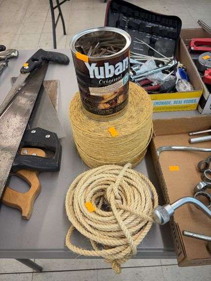 Small can of nails and 2 rolls of twine image