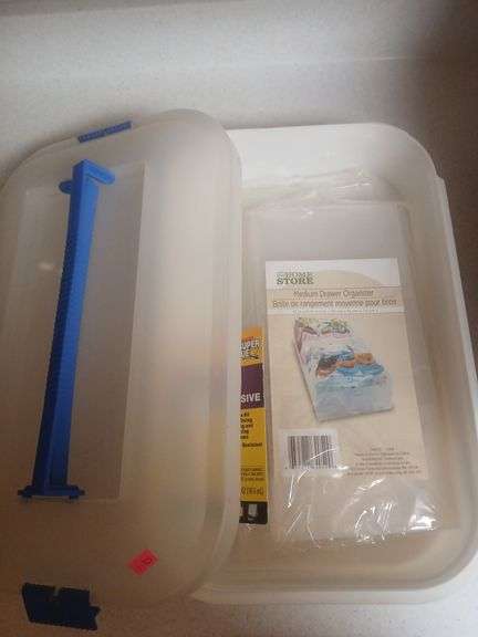 Bin with 3 medium drawer organizers image