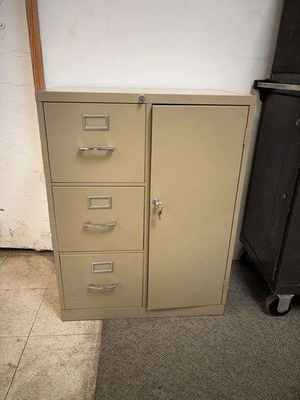 File cabinet locker with safe image