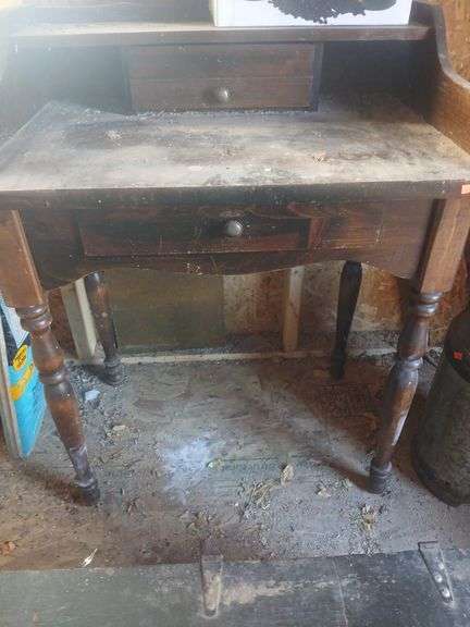 Vintage wood desk image