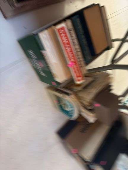 3 boxes of books, recipe books image