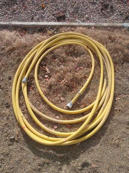 Yellow garden hose image