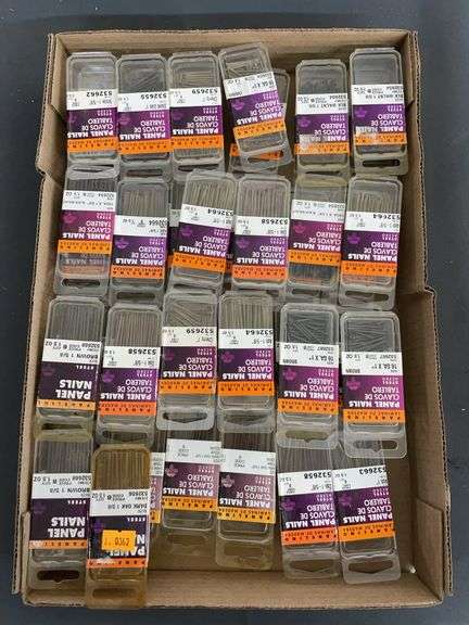 44 small boxes of nails image