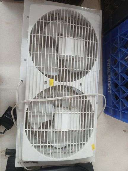 Window fan / tornado table fan. image