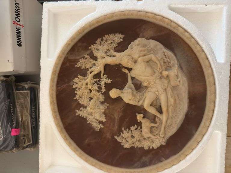 a thing of beauty is joy forever decorative plate.  certificate of original ownership included image