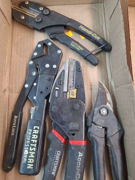 3 craftsman cutting tools and 1 auto lock wrench image