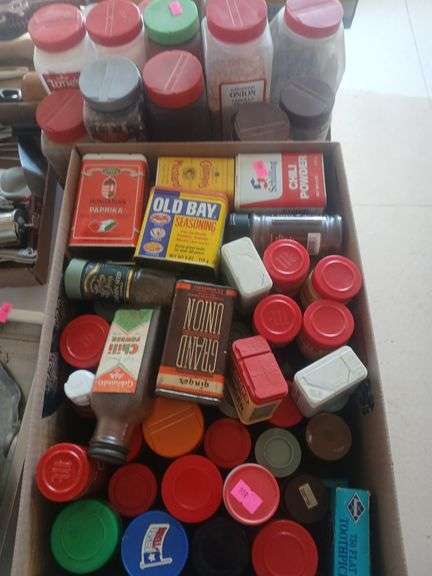 2 flats of spices. image