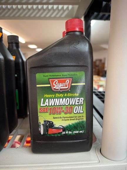 One bottle of super S heavy duty, four stroke, lawnmower, SAE 10W-30 oil image