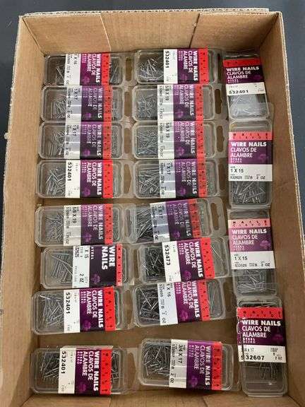 20 small boxes of nails image
