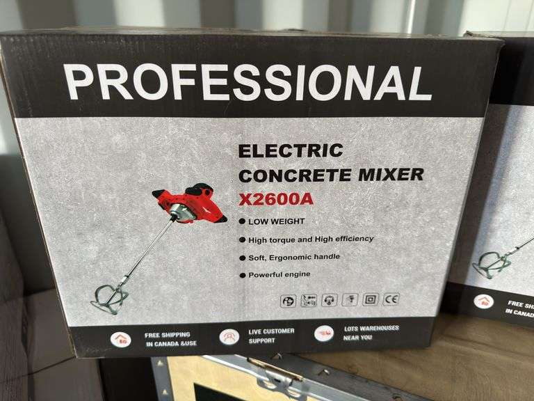 New Land Honor professional electric concrete mixer, Model: X2600A (NEW IN BOX) image