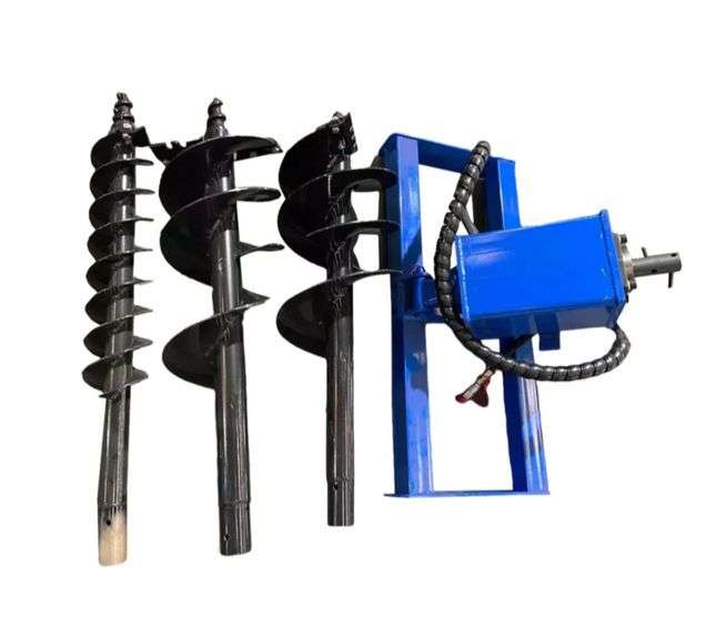 2025 AGT Heavy Duty Skid Steer Auger w/ 3 Bits, Model: SSECAG-Y image