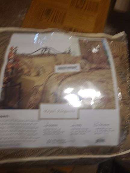 1 bag with cal king bedspread  and 1 bag of misc quilts image