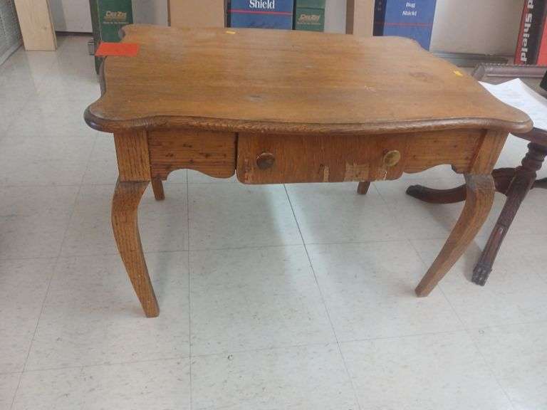 Vintage Oak End Table image