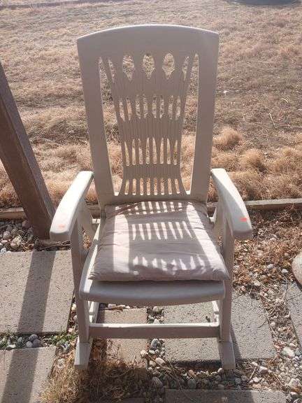 Plastic rocking chair. image