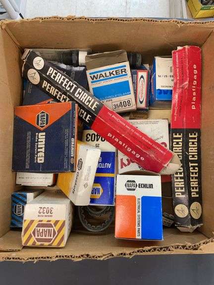 Box of various automotive parts image