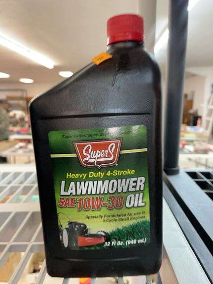 One bottle of super S heavy duty, four stroke, lawnmower, SAE 10W-30 oil image