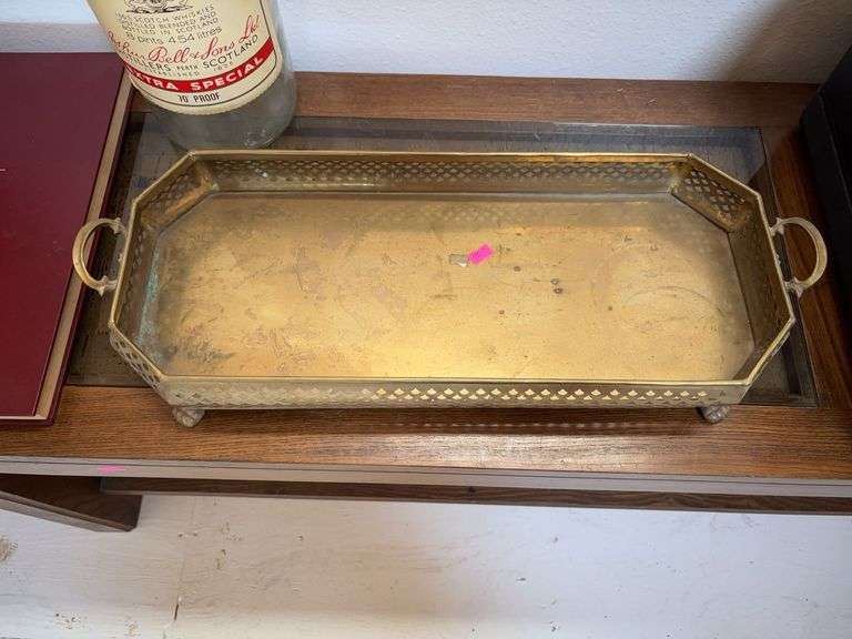Brass serving tray image