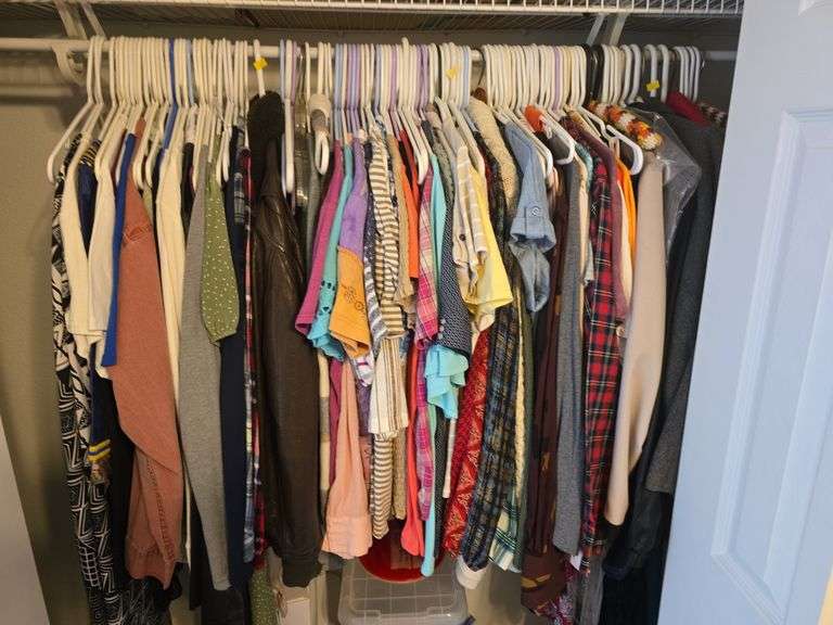 Assorted Clothing Lot including Leather Jacket image