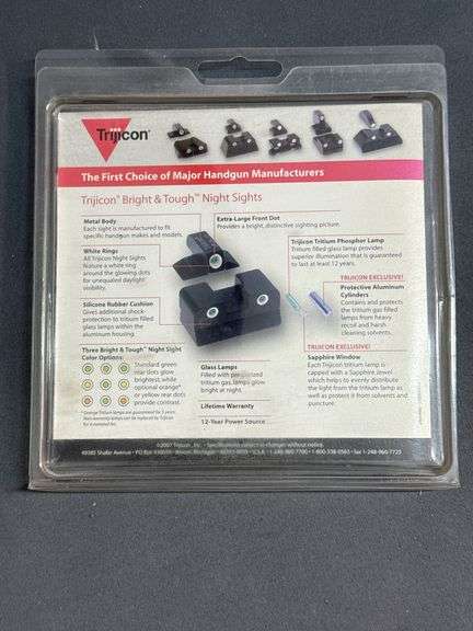 Trijicon Bright & Tough Night Sights SA01