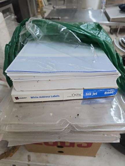 Office Equipment Lot: Printer, Router, Cables, and Labels