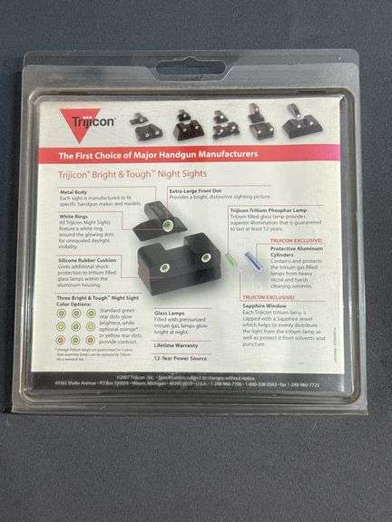 Trijicon Bright & Tough Night Sights SG01
