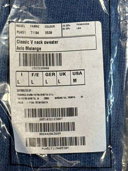 Medium Beretta Sweater New in Packaging