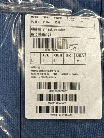 Medium Beretta Sweater New in Packaging