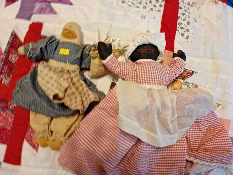 Pair of Handmade Cloth Dolls (Aunt Jemima) image