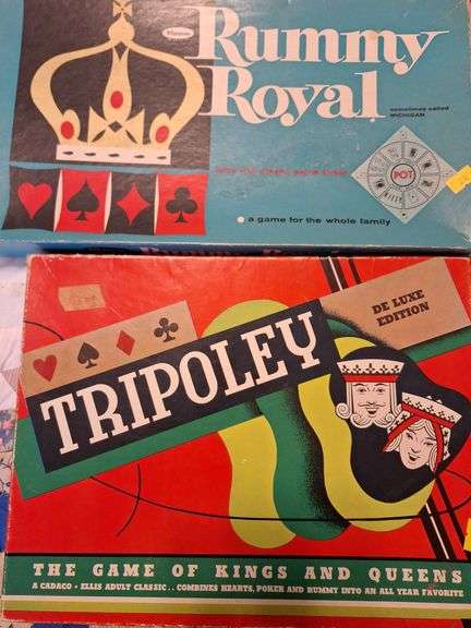 Tripoley De Luxe Edition Card Game, Rummy Royal Game, and Music CDs image