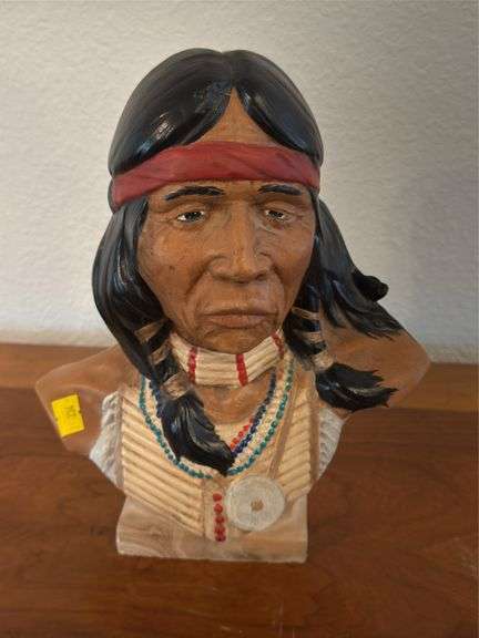 Native American stone sculpture approx 8in tall image